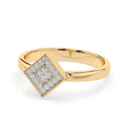 Pierścionek Iluzja z diamentami 101-10074-Y-0.1 - Jubiler Sezam