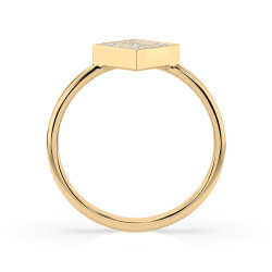 Pierścionek Iluzja z diamentami 101-10074-Y-0.1 - Jubiler Sezam