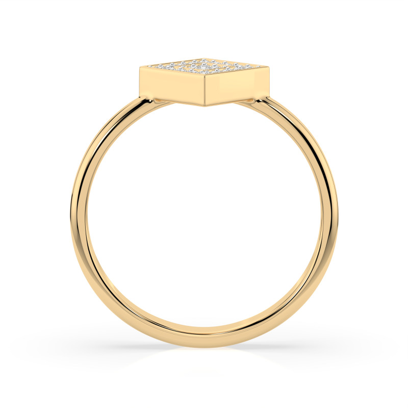 Pierścionek Iluzja z Diamentami KB 101-10074-Y-0.1