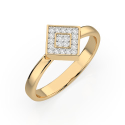 Pierścionek Iluzja z diamentami 101-10074-Y-0.1 - Jubiler Sezam