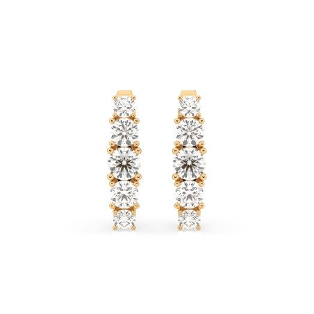 Kolczyki Wieczność z diamentami 102-10128-Y-0.3 - Jubiler Sezam