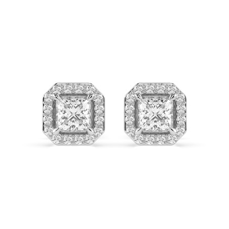 Kolczyki Soliter Wieczność z diamentami 102-10115PR-W-0.34