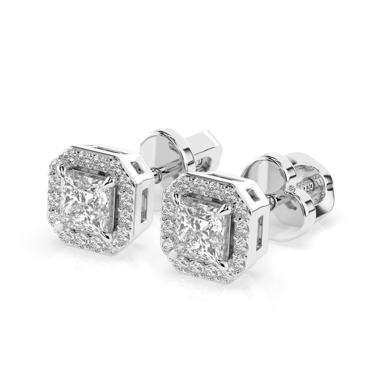 Kolczyki Soliter Wieczność z Diamentami KB 102-10115PR-W-0.34