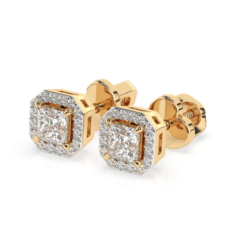 Kolczyki Soliter Wieczność z Diamentami KB 102-10115PR-Y-0.34