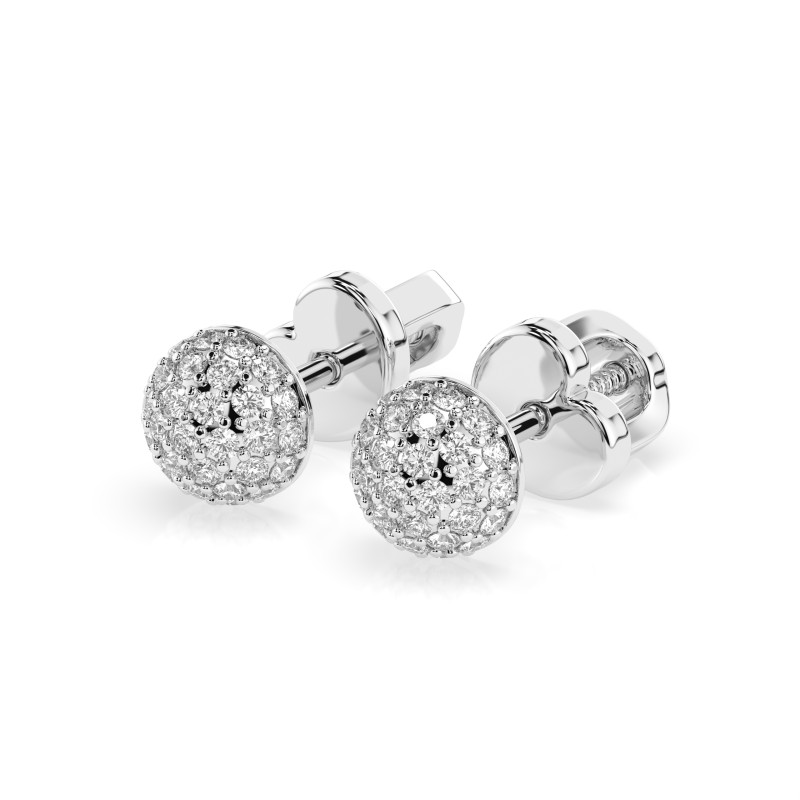 Kolczyki Iluzja z Diamentami KB 102-10090/1-W-0.32