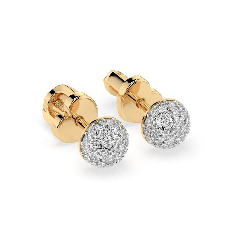 Kolczyki Iluzja z diamentami 102-10090/1-Y-0.32 - Jubiler Sezam