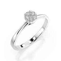 Pierścionek Iluzja z diamentami 101-10015/1-W-0.03 - Jubiler Sezam