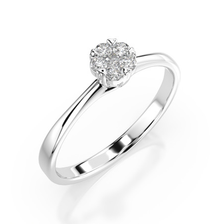 Pierścionek Iluzja z diamentami 101-10015/1-W-0.03 - Jubiler Sezam