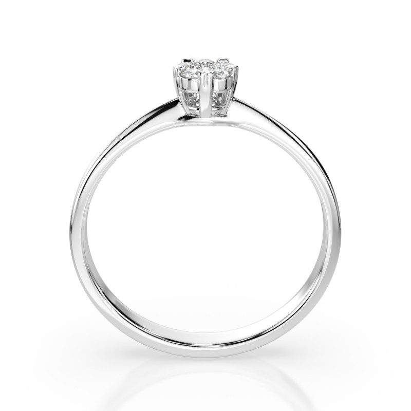 Pierścionek Iluzja z diamentami 101-10015/1-W-0.03 - Jubiler Sezam