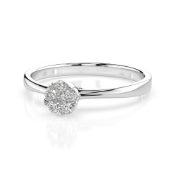 Pierścionek Iluzja z diamentami 101-10015/1-W-0.03 - Jubiler Sezam