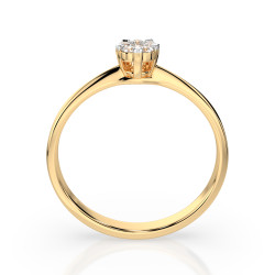 Pierścionek Iluzja z diamentami 101-10015/1-Y-0.03 - Jubiler Sezam