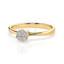 Pierścionek Iluzja z diamentami 101-10015/1-Y-0.03 - Jubiler Sezam