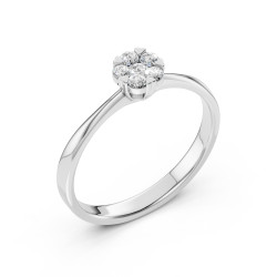 Pierścionek Iluzja z diamentami 101-10015/1-W-0.06 - Jubiler Sezam
