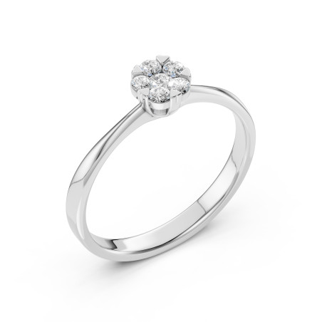 Pierścionek Iluzja z diamentami 101-10015/1-W-0.06 - Jubiler Sezam