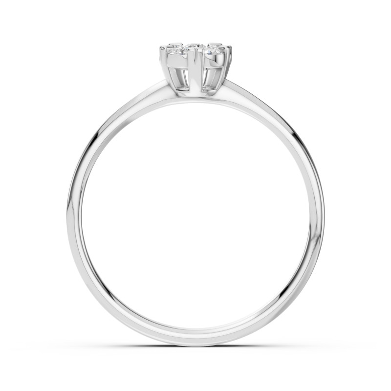 Pierścionek Iluzja z Diamentami KB 101-10015/1-W-0.06