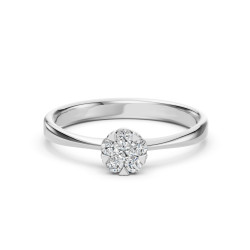 Pierścionek Iluzja z diamentami 101-10015/1-W-0.06 - Jubiler Sezam