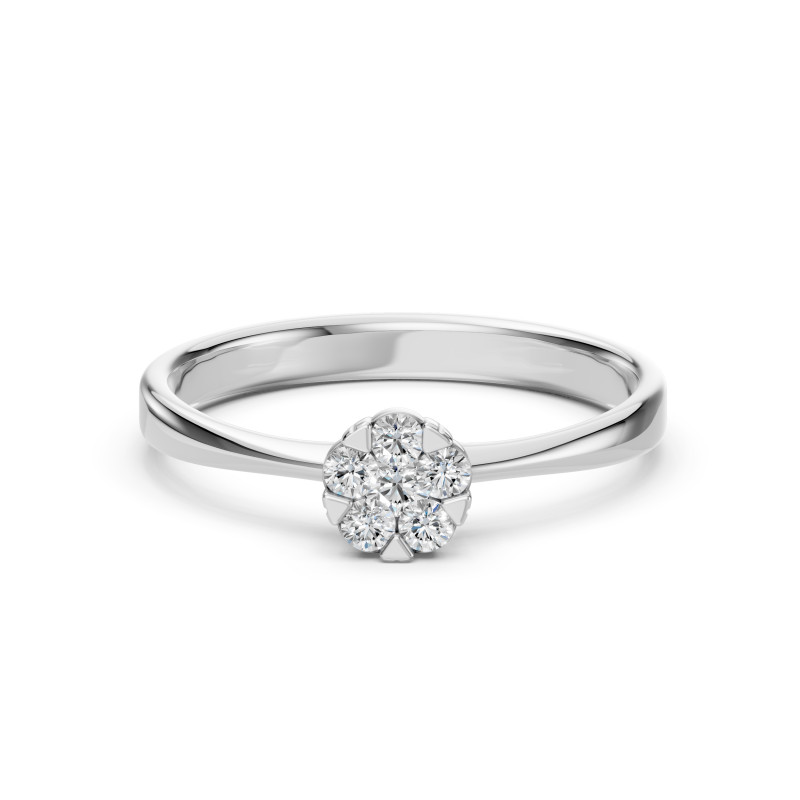 Pierścionek Iluzja z diamentami 101-10015/1-W-0.06 - Jubiler Sezam