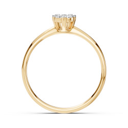 Pierścionek Iluzja z diamentami 101-10015/1-Y-0.06 - Jubiler Sezam