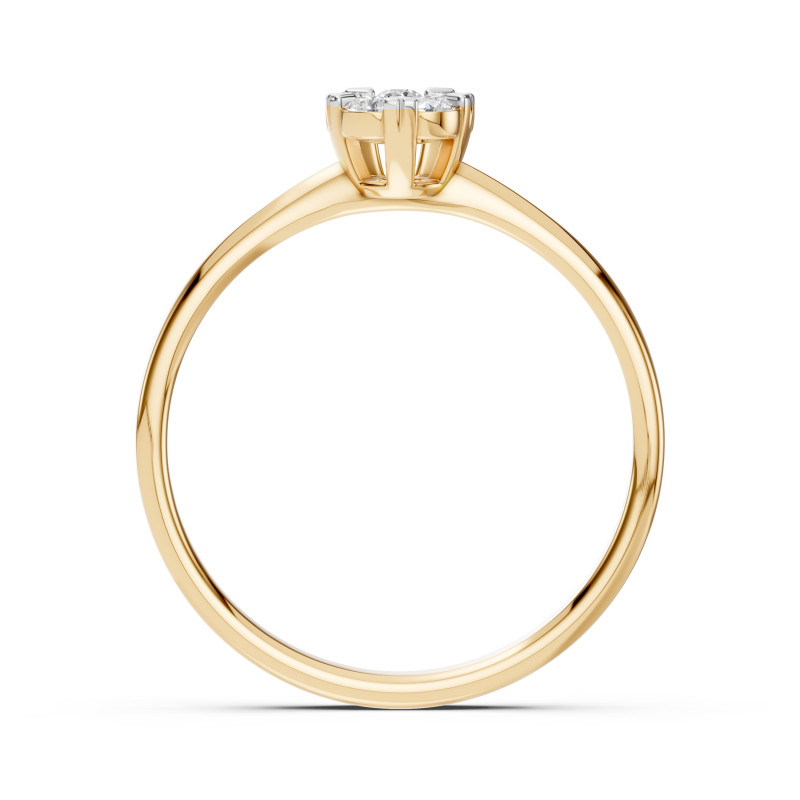 Pierścionek Iluzja z diamentami 101-10015/1-Y-0.06 - Jubiler Sezam