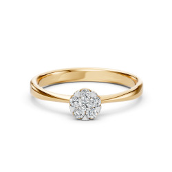 Pierścionek Iluzja z diamentami 101-10015/1-Y-0.06 - Jubiler Sezam