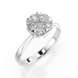 Pierścionek Iluzja z diamentami 101-10015/1-W-0.15 - Jubiler Sezam