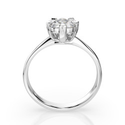 Pierścionek Iluzja z diamentami 101-10015/1-W-0.15 - Jubiler Sezam