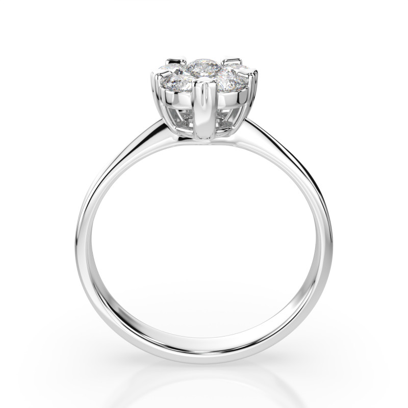 Pierścionek Iluzja z Diamentami KB 101-10015/1-W-0.15