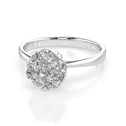 Pierścionek Iluzja z diamentami 101-10015/1-W-0.15 - Jubiler Sezam