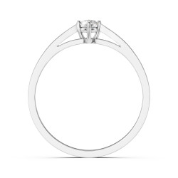 Pierścionek Soliter z diamentem 101-10125-W-0.1 - Jubiler Sezam