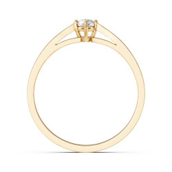 Pierścionek Soliter z diamentem 101-10125-Y-0.1 - Jubiler Sezam