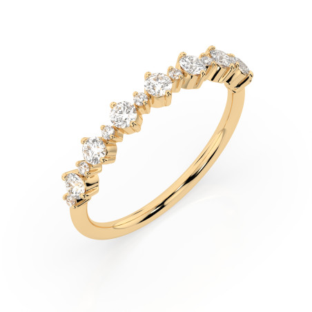 Pierścionek Wieczność z diamentami 101-10147-Y-0.42 - Jubiler Sezam