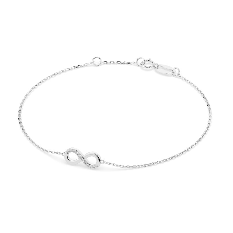 Bransoletka Minimalizm z Diamentami KB 105-10009-W-0.05