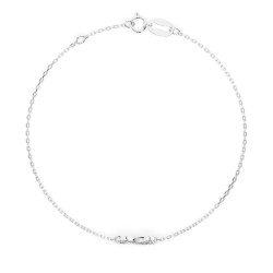 Bransoletka Minimalizm z diamentami 105-10009-W-0.05 - Jubiler Sezam