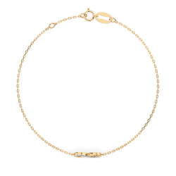 Bransoletka Minimalizm z diamentami 105-10009-Y-0.05 - Jubiler Sezam