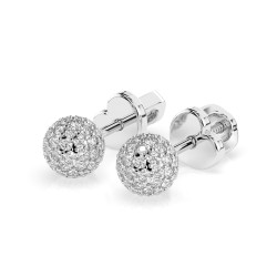 Kolczyki Iluzja z diamentami 102-10090-W-0.46 - Jubiler Sezam
