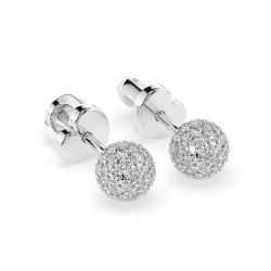 Kolczyki Iluzja z diamentami 102-10090-W-0.46 - Jubiler Sezam