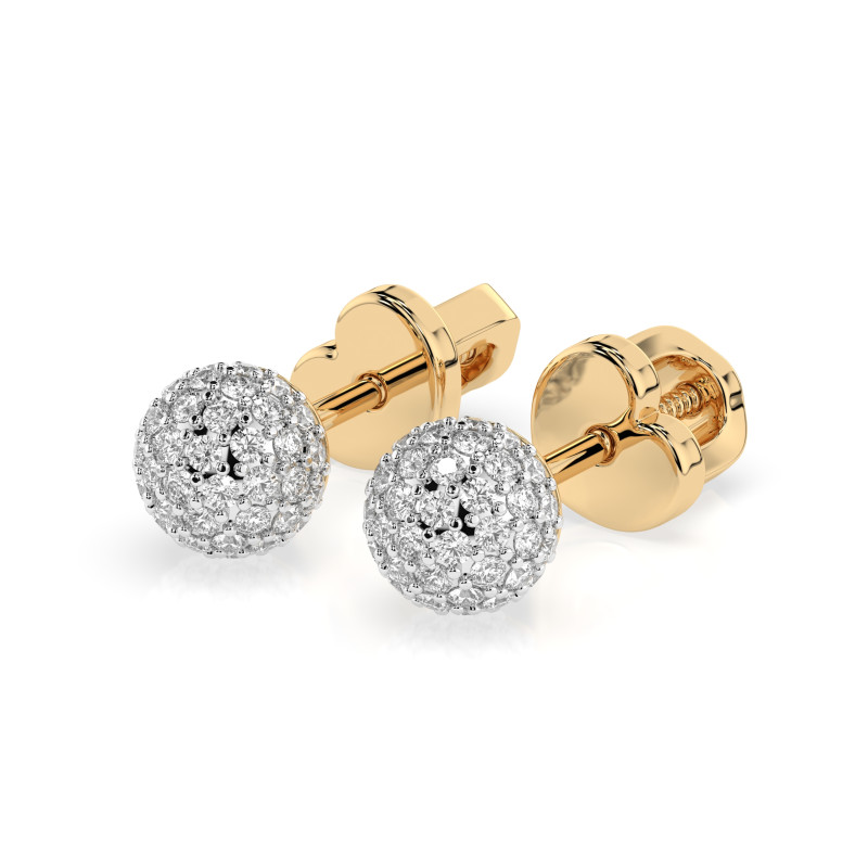 Kolczyki Iluzja z Diamentami KB 102-10090-Y-0.46