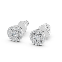 Kolczyki Iluzja z diamentami 102-10018-W-0.06 - Jubiler Sezam