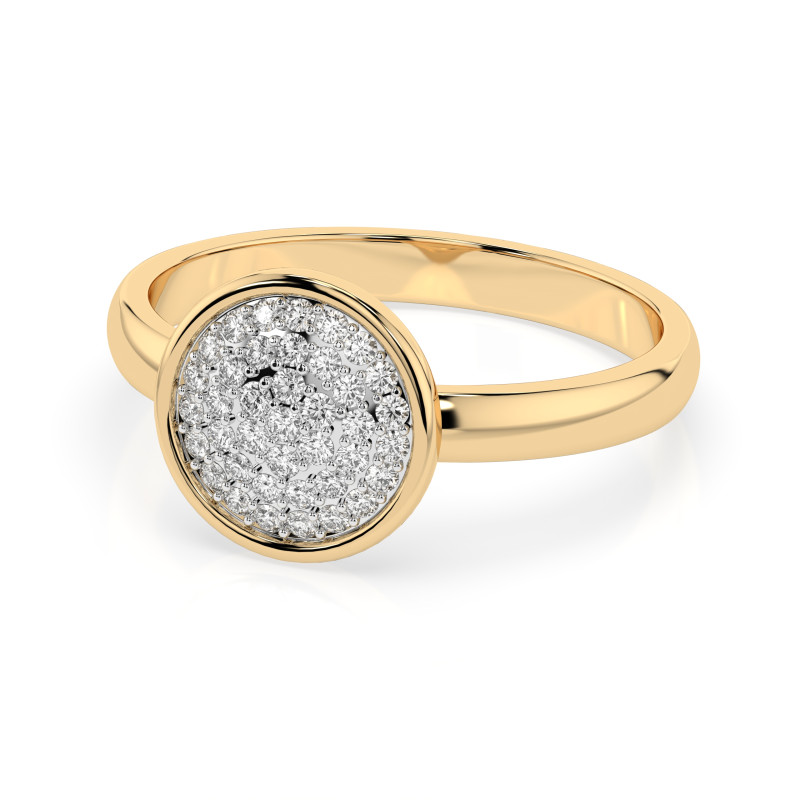 Pierścionek Iluzja z diamentami 101-10068-Y-0.23 - Jubiler Sezam