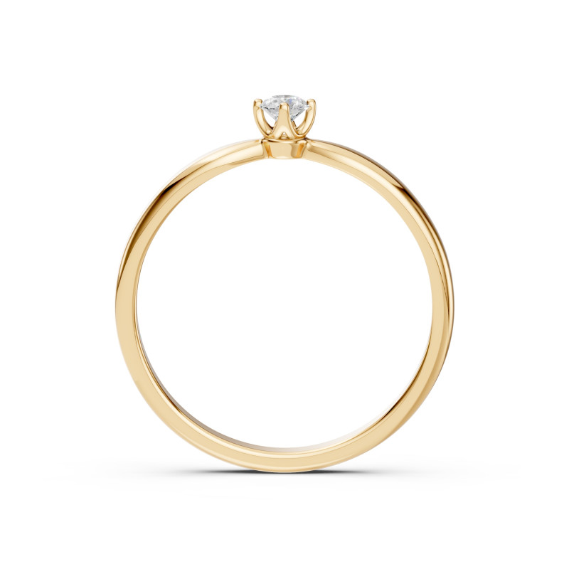 Pierścionek Soliter z Diamentem KB 101-10041-Y-0.1