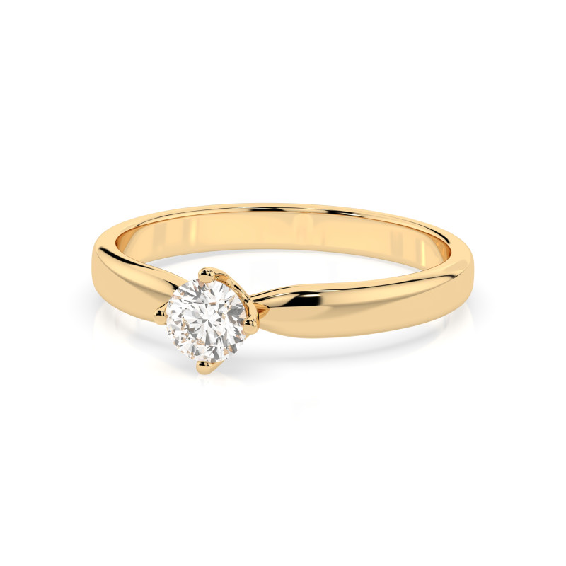 Pierścionek Soliter z diamentem 101-10041-Y-0.25 - Jubiler Sezam