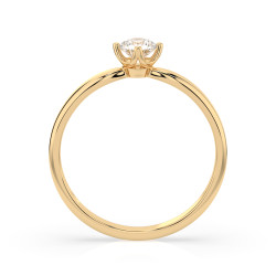 Pierścionek Soliter z diamentem 101-10041-Y-0.3 - Jubiler Sezam