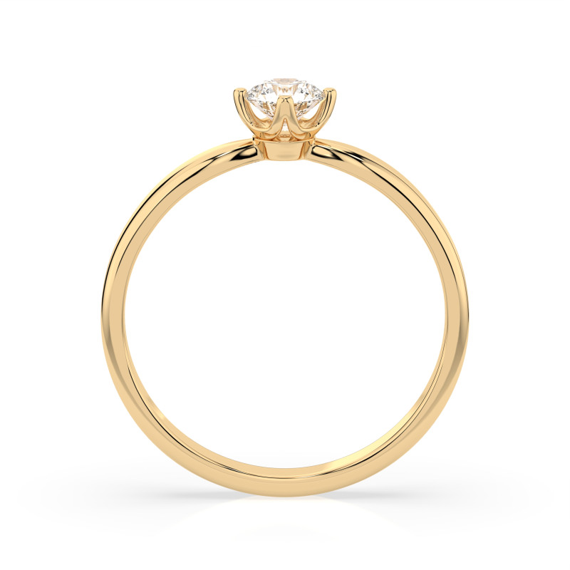 Pierścionek Soliter z diamentem 101-10041-Y-0.3 - Jubiler Sezam