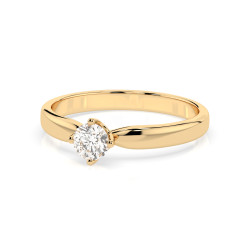 Pierścionek Soliter z diamentem 101-10041-Y-0.3 - Jubiler Sezam