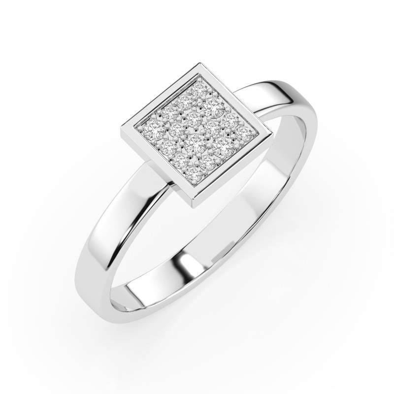 Pierścionek Iluzja z diamentami 101-10059-W-0.07 - Jubiler Sezam