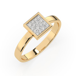 Pierścionek Iluzja z diamentami 101-10059-Y-0.07 - Jubiler Sezam
