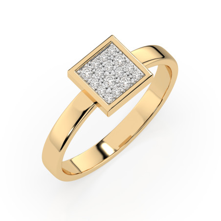 Pierścionek Iluzja z diamentami 101-10059-Y-0.07 - Jubiler Sezam