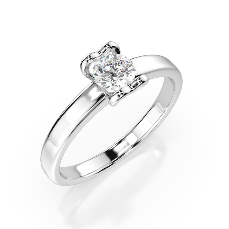 Pierścionek Soliter z diamentem 101-10013-W-0.3 - Jubiler Sezam