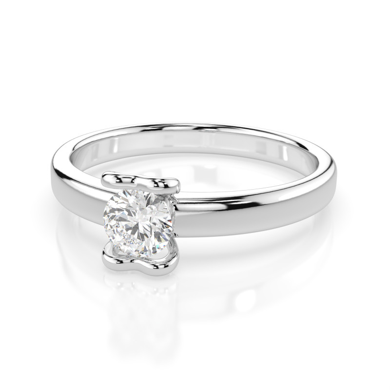 Pierścionek Soliter z diamentem 101-10013-W-0.3 - Jubiler Sezam