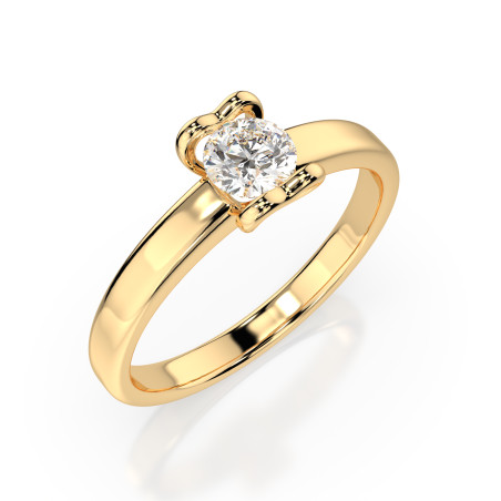 Pierścionek Soliter z diamentem 101-10013-Y-0.3 - Jubiler Sezam